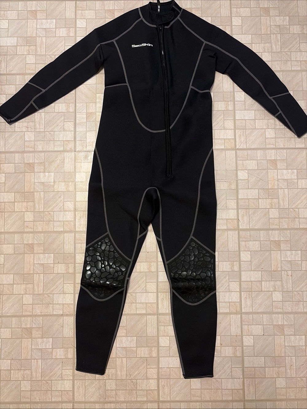 Seaskin Mens 3mm Full Body Diving Suit Front Zip Size M Size W~L